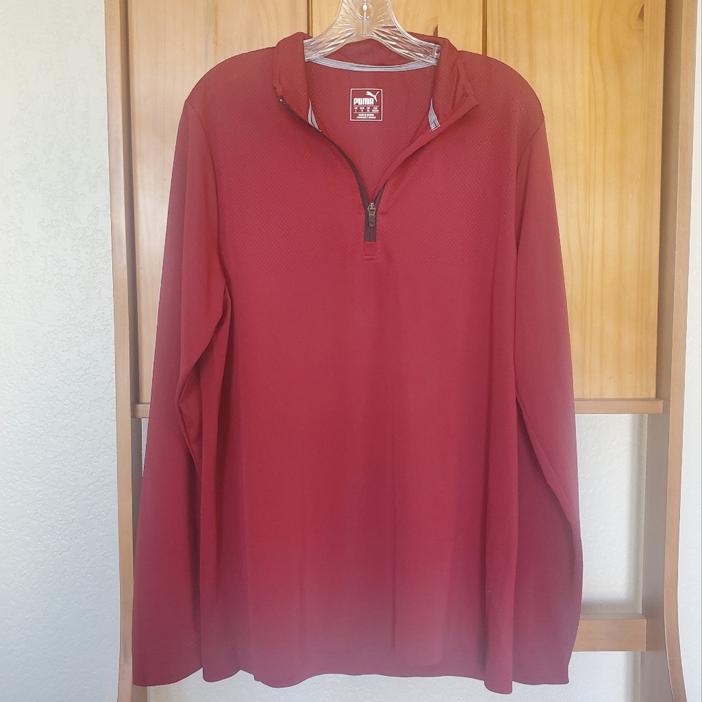 Dark Red Puma Pullover